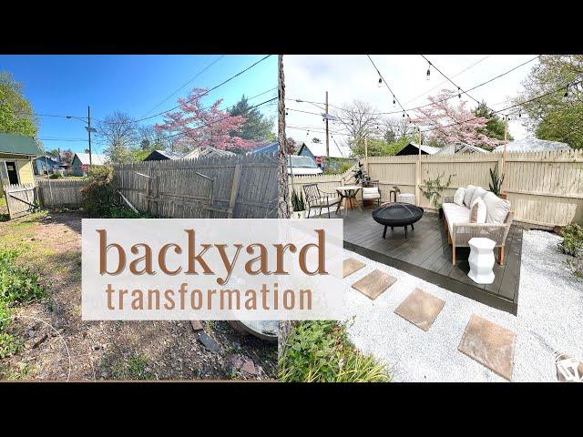 BACKYARD TRANSFORMATION — diy deck + patio makeover