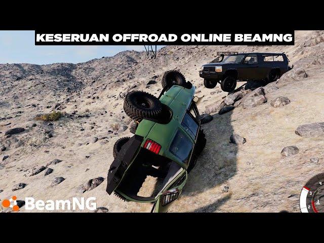 Terguling di Padang Pasir, Gunung Bebatuan & Track Balap Berdebu  BeamNG Multiplayer