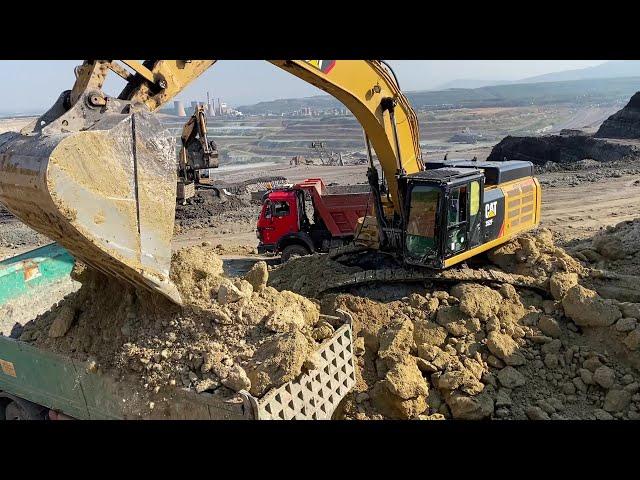 Caterpillar 352F Excavator Loading Mercedes & MAN Trucks - Ascon Ltd