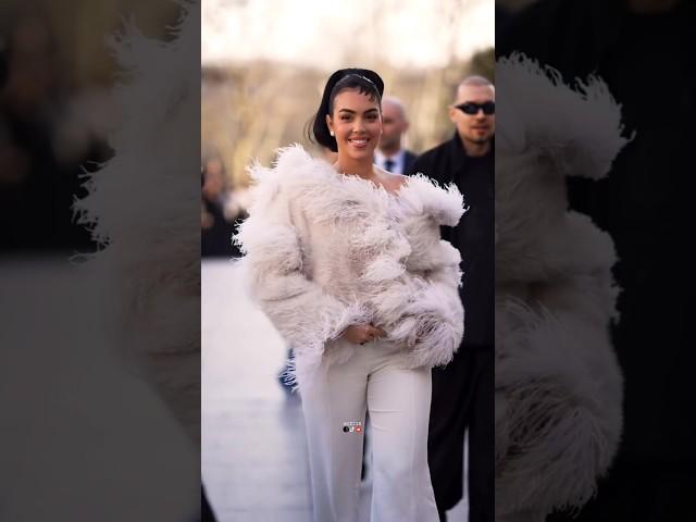 Georgina Rodriguez at Elie Saab Paris Fashion Week 2025 