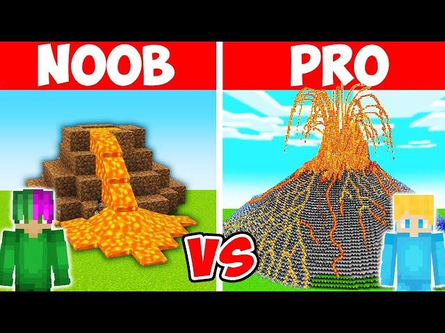 Minecraft NOOB vs PRO: RIESEN VULKAN BAU CHALLENGE 