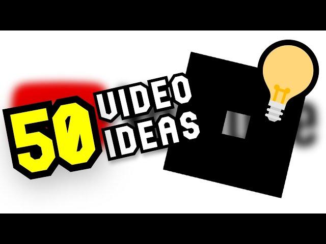 50 BEST Roblox Video Ideas for your YouTube Channel (2023)...