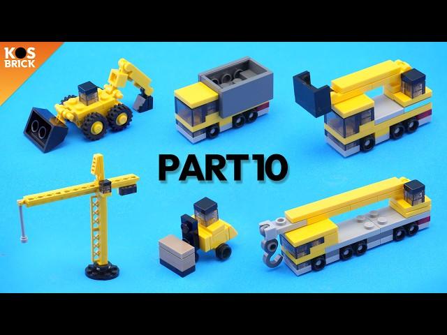 Lego Construction Mini Vehicles - Part 10 (Tutorial)