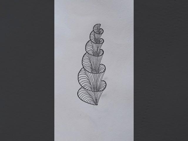 Easy zentangle pattern tutorial #art #zentangle #shorts #doodle #3d #trending