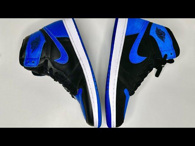 LEATHER JUST CANT BE BEAT REIMAGINED ROYAL AIR JORDAN 1 COMPARISON