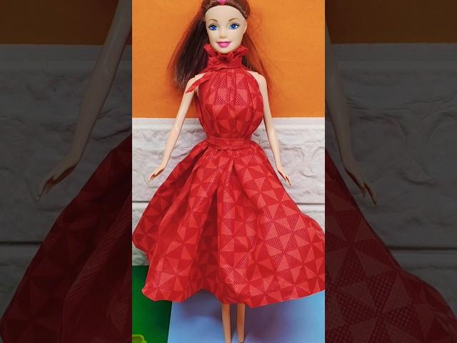 Make Easy Barbie Doll Dress | Hacks | | Ideas | #diy #barbie #new #shorts #viral