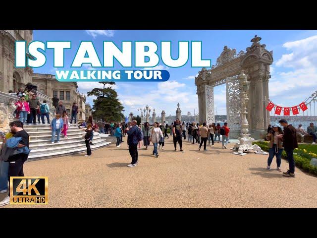 A Short Walk Around Dolmabahce Palace, Istanbul   4K Walking Tour