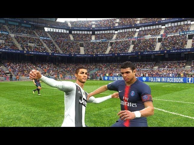 PES 2019 Realistic | PSG vs Juventus - Neymar vs Cristiano Ronaldo | Fujimarupes