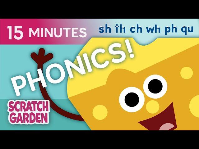 Phonics Compilation | Common Digraph Sounds Compilation | Scratch Garden