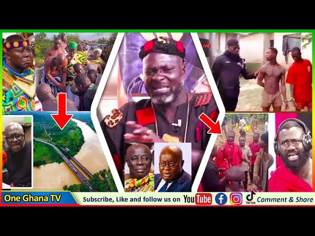 Galamsey Wαr; I Will Sh00t & K!ll–Akyem Chief StatesFolks React To Otumfour’s Rituαl At River Pra..