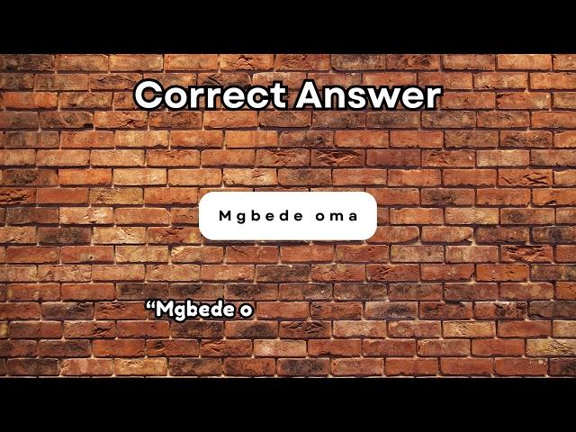 Igbo Quiz