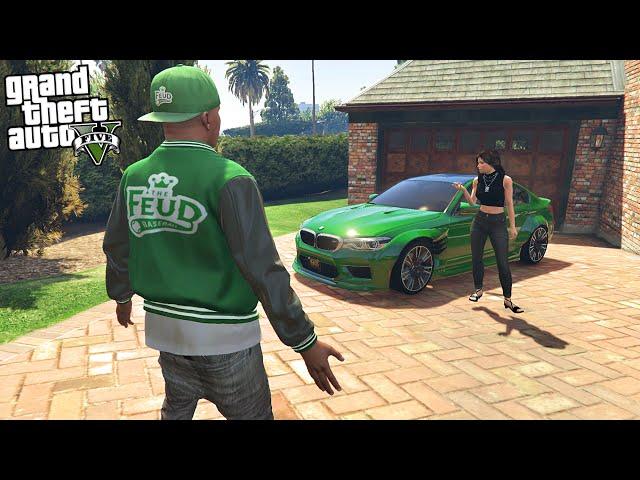 FRANKLIN NEW GIRLFRIEND BUYS HIM A BMW M5 IN GTA 5!!! (GTA 5 Mods)