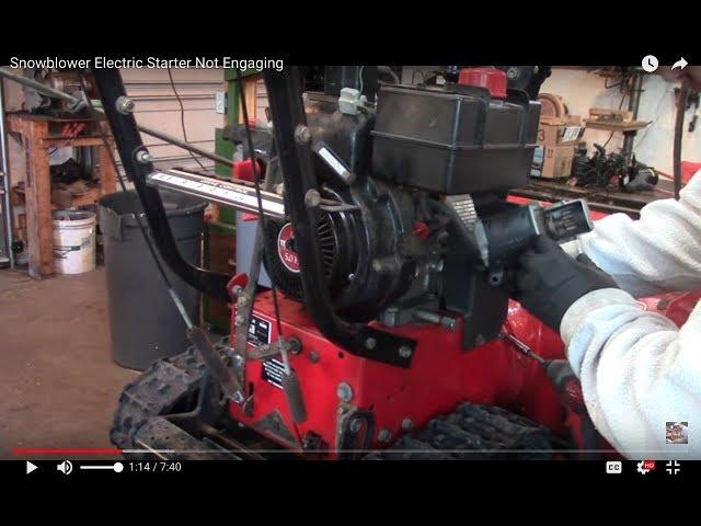 Snowblower Electric Starter Not Engaging