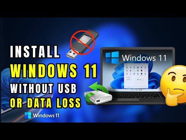 Install Windows 11 Without USB Drive or Data Lost |  Unsupported PCs