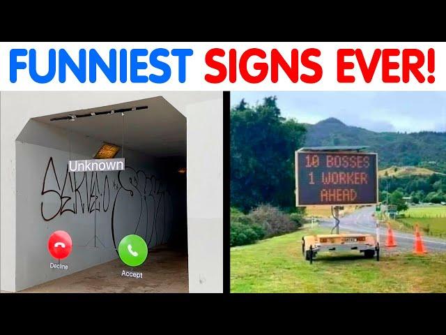 FUNNIEST & DUMBEST Signs That You Must See...