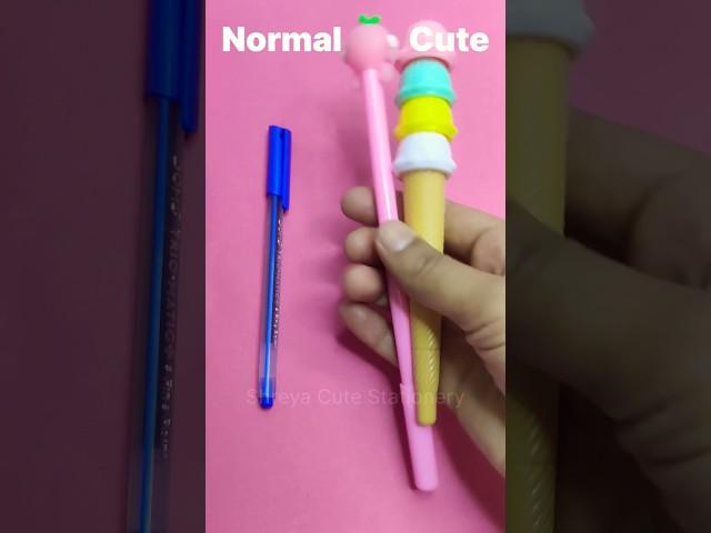 Normal vs cute stationery , Pen, Pencil, Eraser, Shfa Show India #shorts #school #diy #stationary