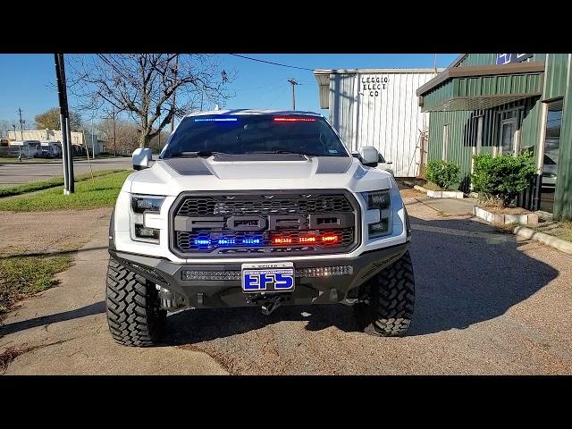 2020 Ford Raptor Feniex Police Lights by EFS Houston Emergency Fleet Service