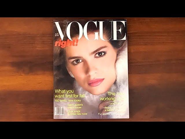 1980 August ASMR Magazine Flip Through: Vogue w Gia Carangi, Lauren Hutton, Saint Laurent