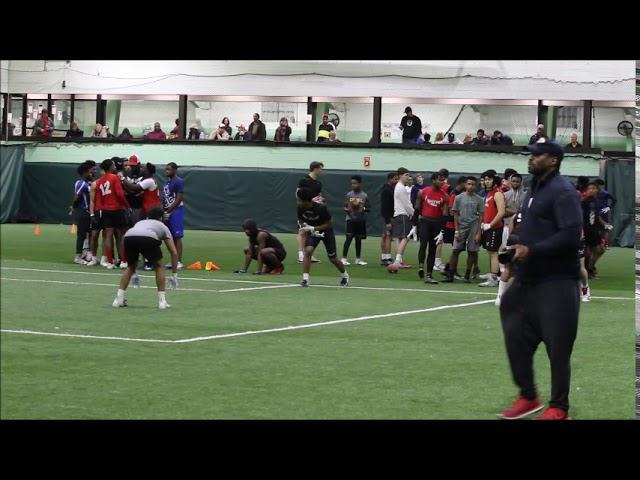 Loyola 2019 RB/OLB DVaun Bentley highlights from Michigan Elite/The D Zone Media Day