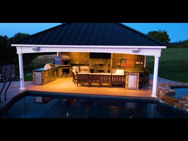 25' x 25' Luxury Pool House & Outdoor Kitchen | Phoenixville, PA | Homestead Structures