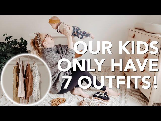 OUR KIDS ONLY HAVE ONE WEEK'S WORTH OF CLOTHES | Kids capsule wardrobe MINIMALIST