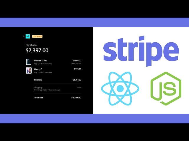 Stripe Payment Integration - React and Node.js E-Commerce