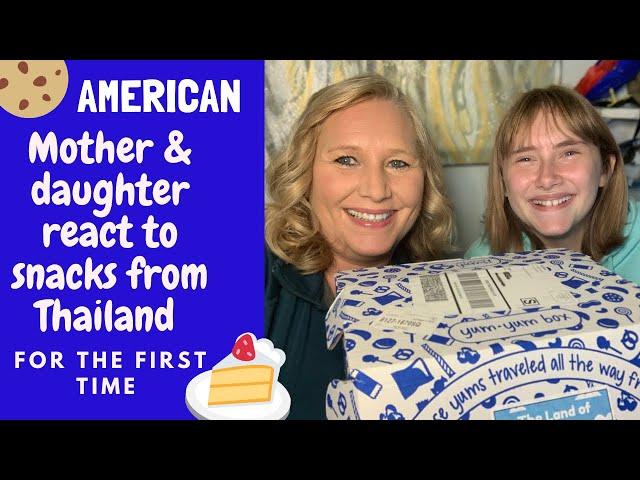 Mom and daughter try snacks from Thailand for the first time