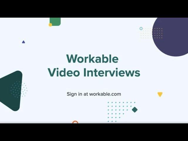 Workable Video Interviews