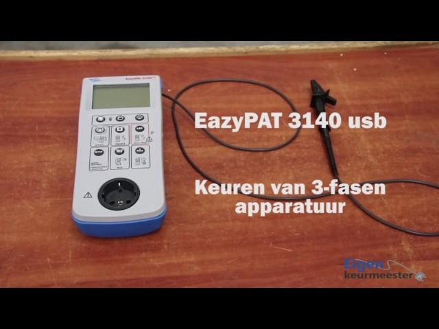 EazyPAT 3140 usb keuren 3 fasen apparatuur