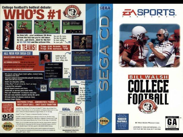 Bill Walsh College Football (SEGA CD) - Washington Huskies vs. Michigan Wolverines