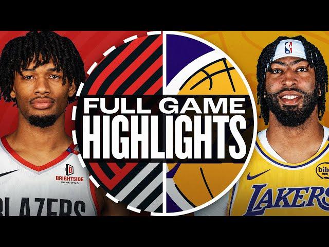 TRAIL BLAZERS at LAKERS | FULL GAME HIGHLIGHTS | December 8, 2024