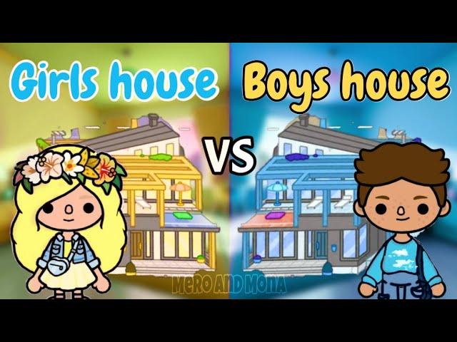 Yellow Girls  vs Blue Boys  Toca boca house makeover  [ Toca Life World ]