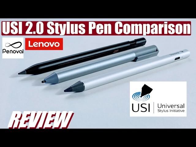 REVIEW: USI 2.0 Active Stylus Pen Comparison - Penoval vs. Lenovo USI Pen 2 vs. HP - Differences?