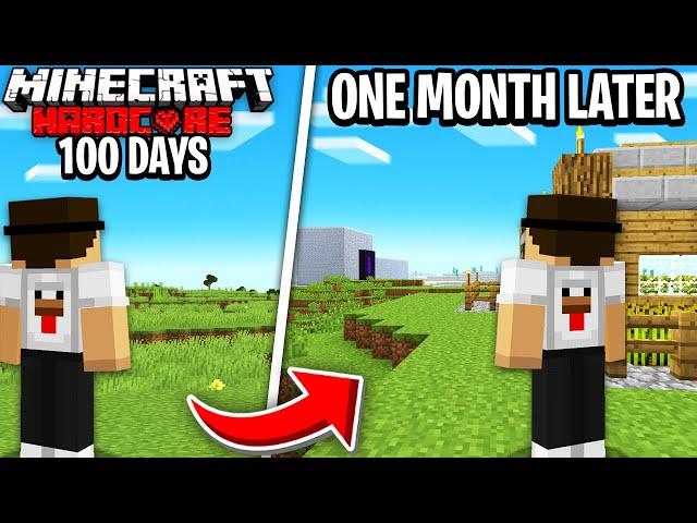 I Survived 100 Days in OLD Minecraft Hardcore And Here's What Happened.