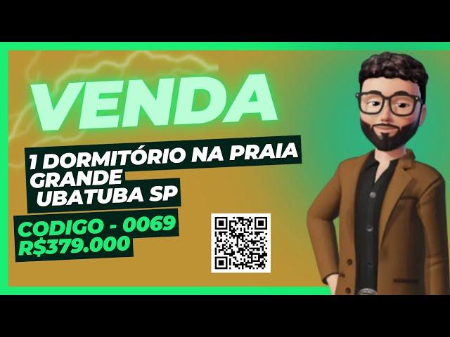 1 DORMITÓRIO A VENDA EM UBATUBA A 120 METROS DO MAR, SITUADO NA PRAIA GRANDE, COM PREÇO RAZOÁVEL