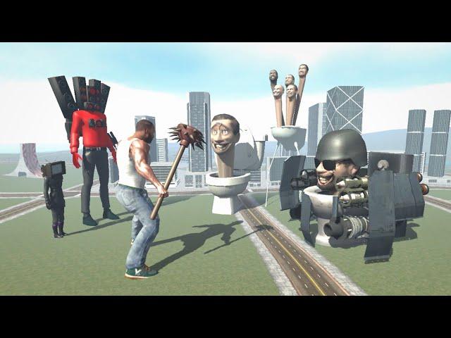 Franklin Fight Giant Skibidi Toilet in Indian Bike Driving 3D #2