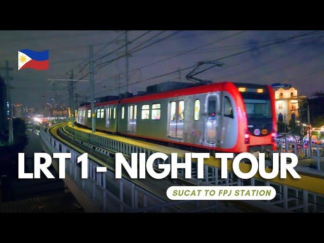 Experience LRT-1 at night! Virtual tour from Dr. Santos Station (Sucat) to FPJ Station (Quezon City)