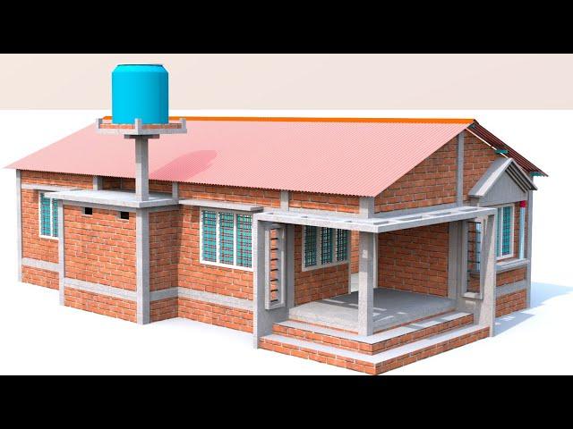 टीन से असम डिजाइन का घर, ASSAM STYLE TIN SHADE HOUSE PLAN WITH 3D DESIGN, @premhousedesign