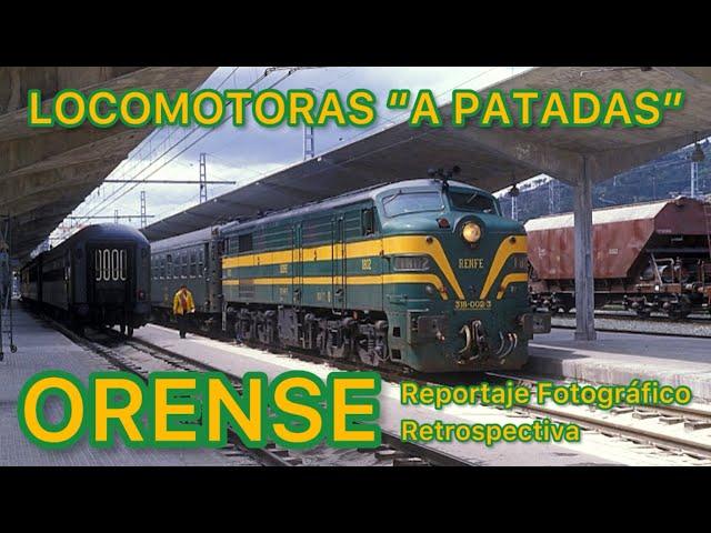 Reportaje de TRENES y LOCOMOTORAS en Orense train videos Europe FERROCARRIL Español Renfe R10