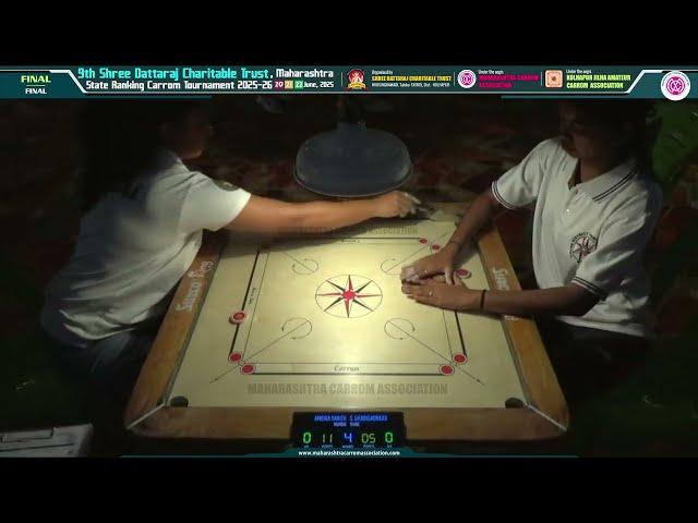 MCA Live Carrom : FINAL(WS) - Ambika Harith (Mumbai) vs Samruddhi Ghadigaonka (Thane)