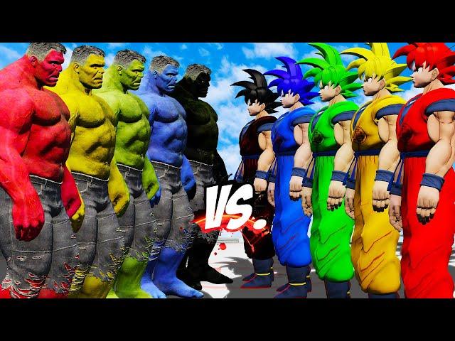 TEAM BIG HULK COLOR VS TEAM GOKU COLOR - EPIC SUPERHEROES WAR