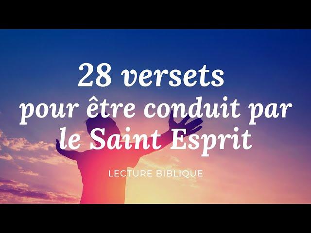 28 VERSETS POUR ETRE CONDUIT PAR LE SAINT ESPRIT  l  Canal d'Encouragement by Prisca