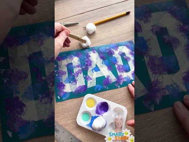 DAD Tape Resist Painting | Easy Father’s Day Craft for Kids
