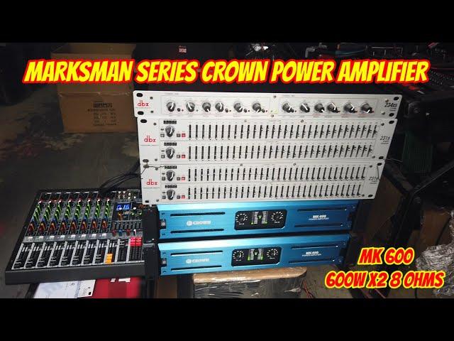 MARKSMAN SERIES CROWN POWER AMPLIFIER,MK600 600W X2 8 OHMS//MC8 IMIX 8 CHANNEL MIXER.