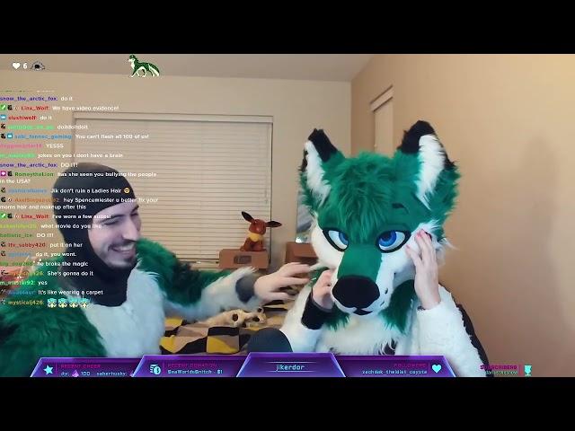 Twitch Wins : Mom Trys on Fursuit Head