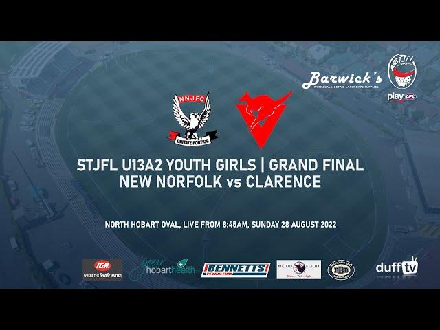 New Norfolk vs Clarence | STJFL U13A2 Girls Grand Final 2022