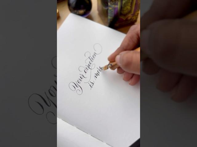 Modern calligraphy with Pointed pen and @ferriswheelpress3796 Ink #ferriswheelpress #fancy