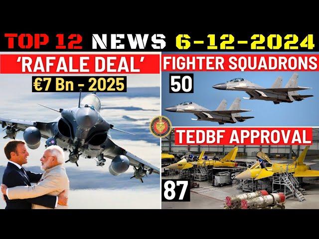 Indian Defence Updates : €7 Bn Rafale Deal,87 TEDBF Approval,50 Fighter Squadrons,Jaldoot USV Ready