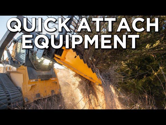 BEST Skid Steer Attachments!! | Quick Attach Mulcher, Grapple, Tree Puller