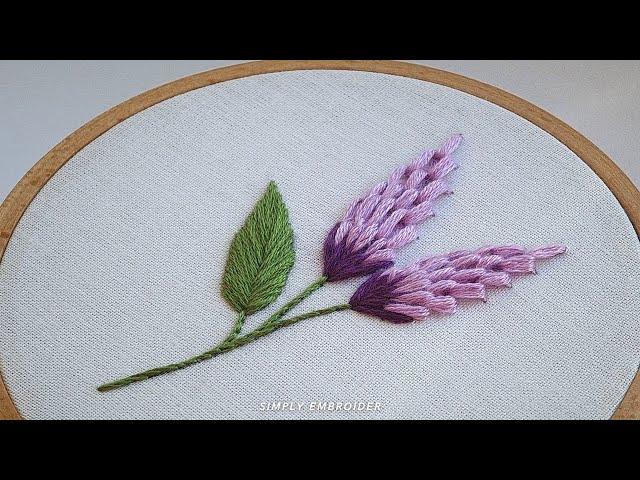 Enchanting Lavender Embroidery Made Easy: Designs for Beginners/ Flower Embroidery for Beginners